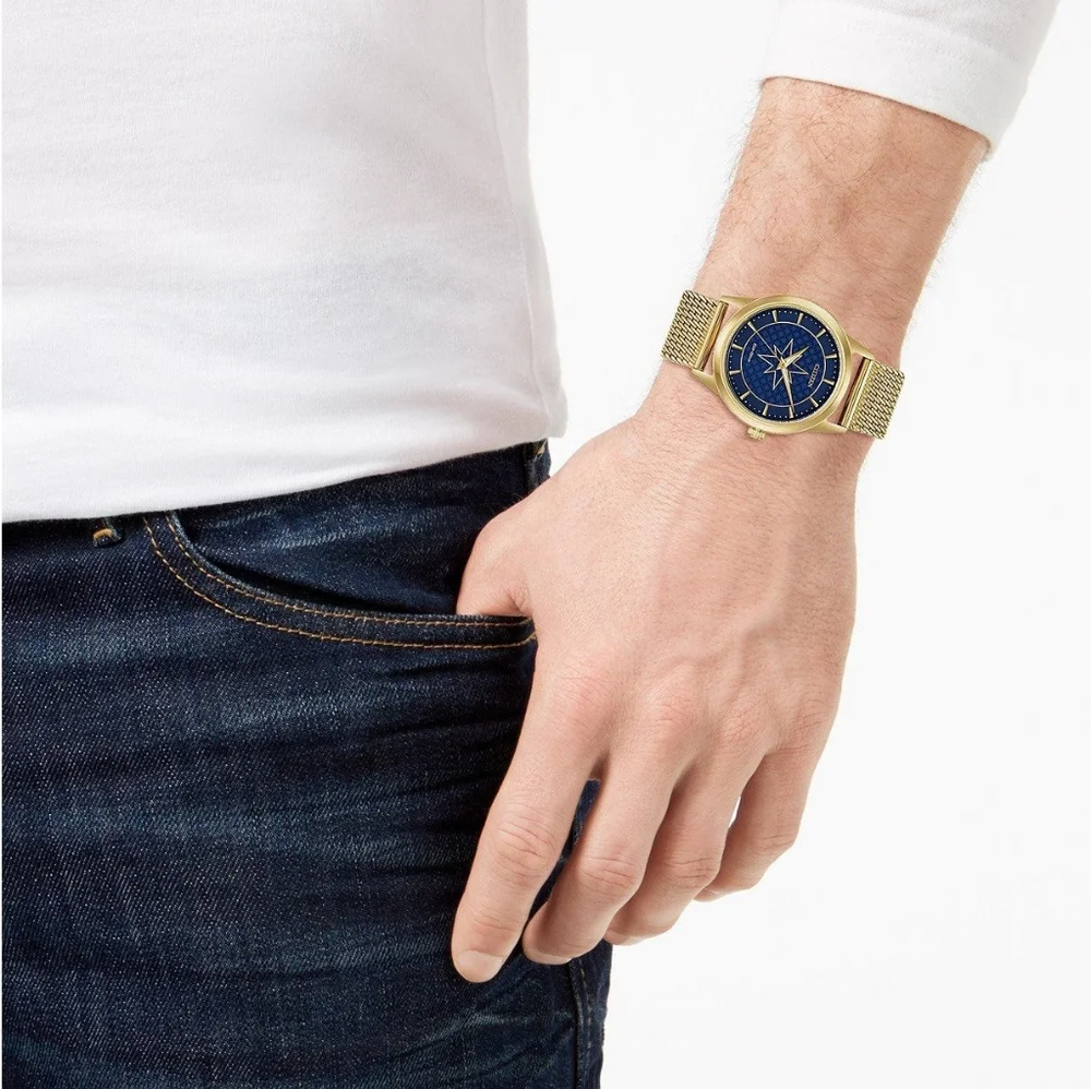 **NEW** Citizen Captain Marvel Unisex Gold Tone Stainless Steel Bracelet… - Picture 10 of 11